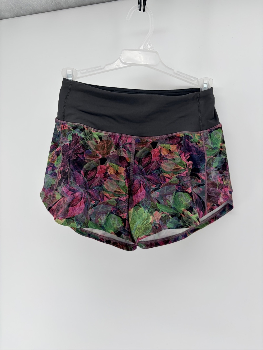 Lululemon Speed Up Mid-Rise Lined Short 4" Vivid Floral Tone Sz 0